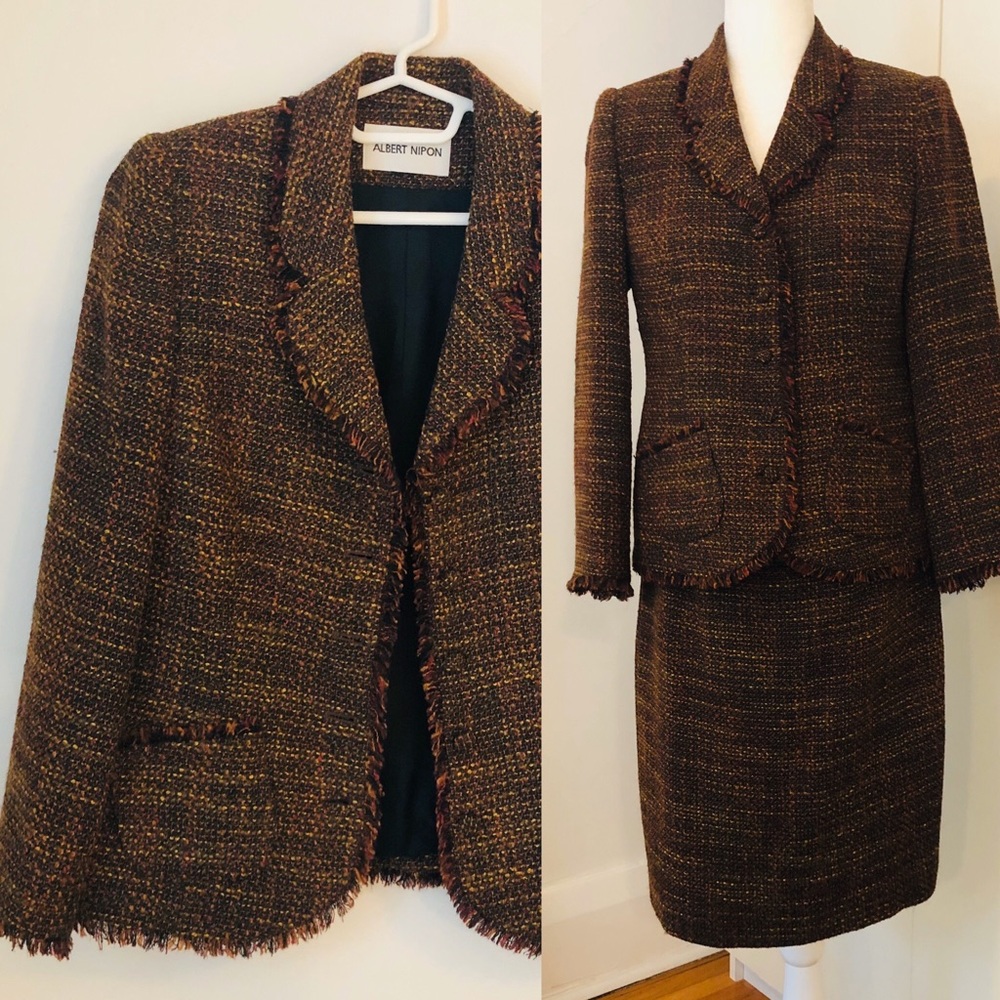 Albert Nipon beautiful tweed suit